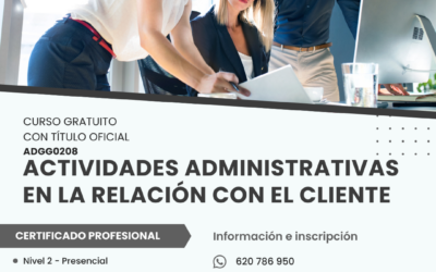 Actividades administrativas en la relación con el cliente