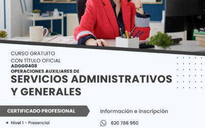 Operaciones auxiliares de servicios administrativos y generales