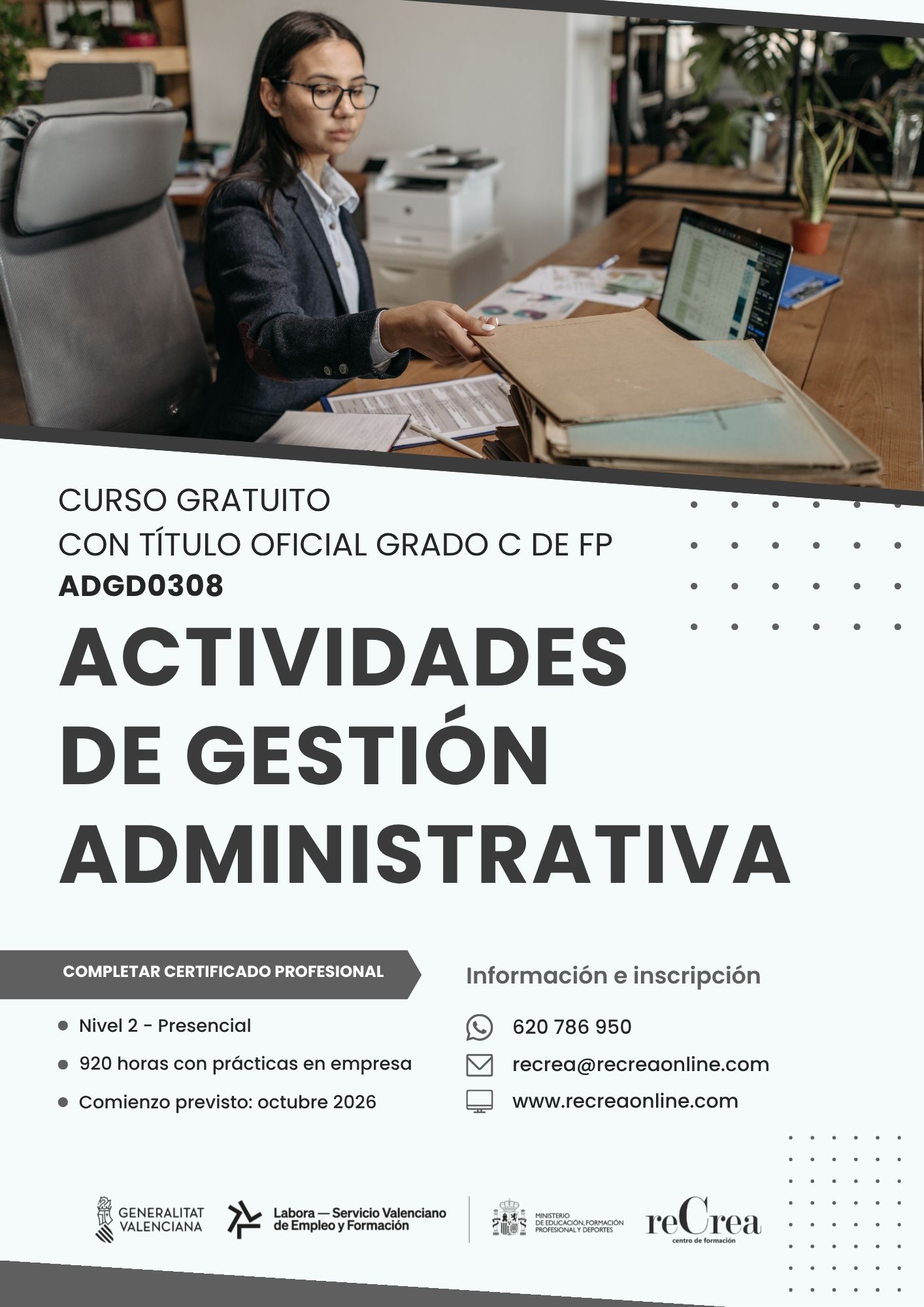 ADGD0308 – ACTIVIDADES DE GESTIÓN ADMINISTRATIVA