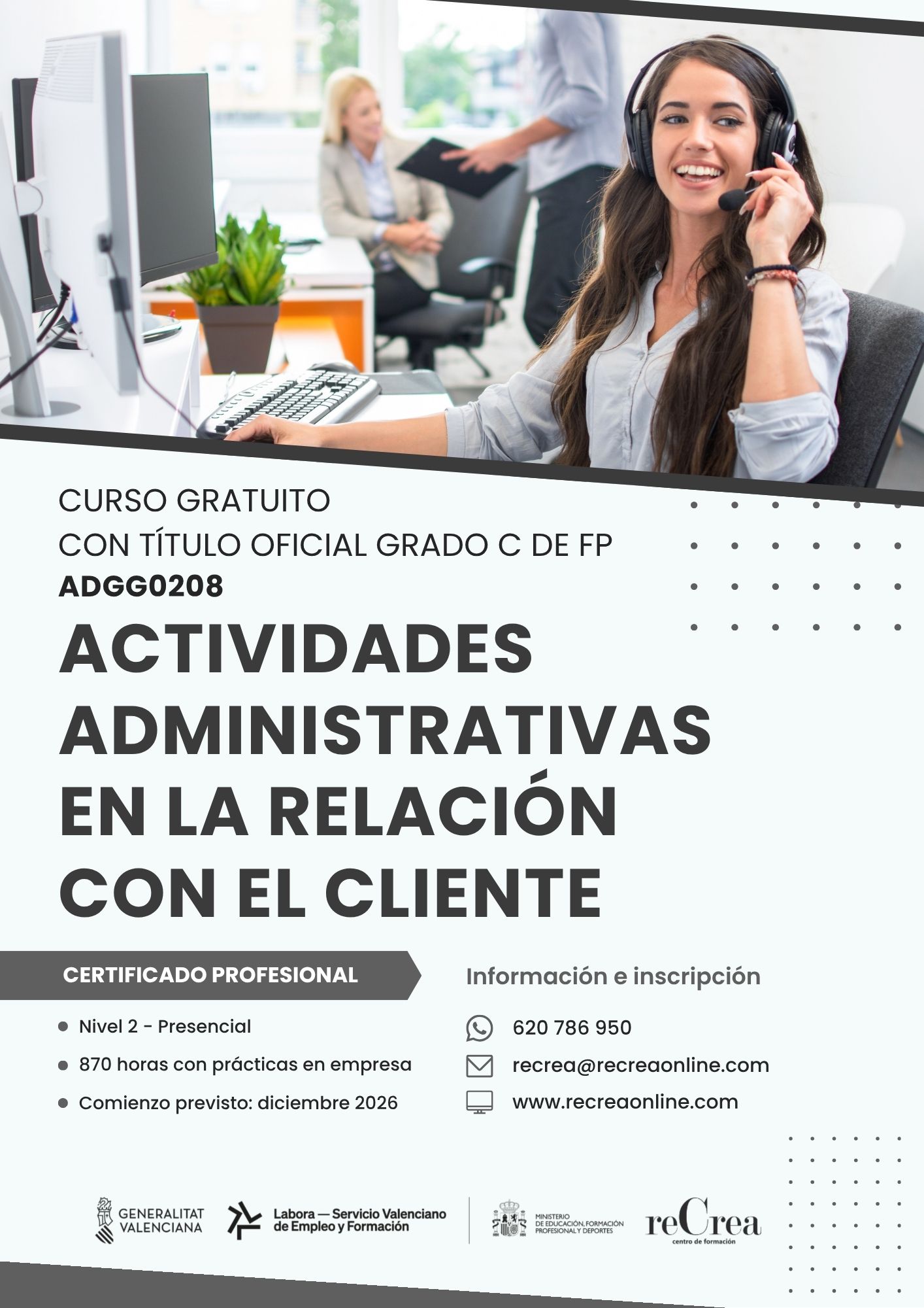 ADGG0208 – ACT. ADM. EN LA RELACIÓN CON EL CLIENTE